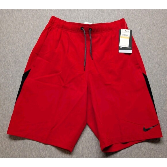 NIKE Swim Men’s Swim Trunks Shorts Red NESSA482 Mesh Brief Lined Size S NWT - Picture 1 of 8
